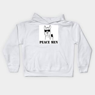 Lama peace men Kids Hoodie